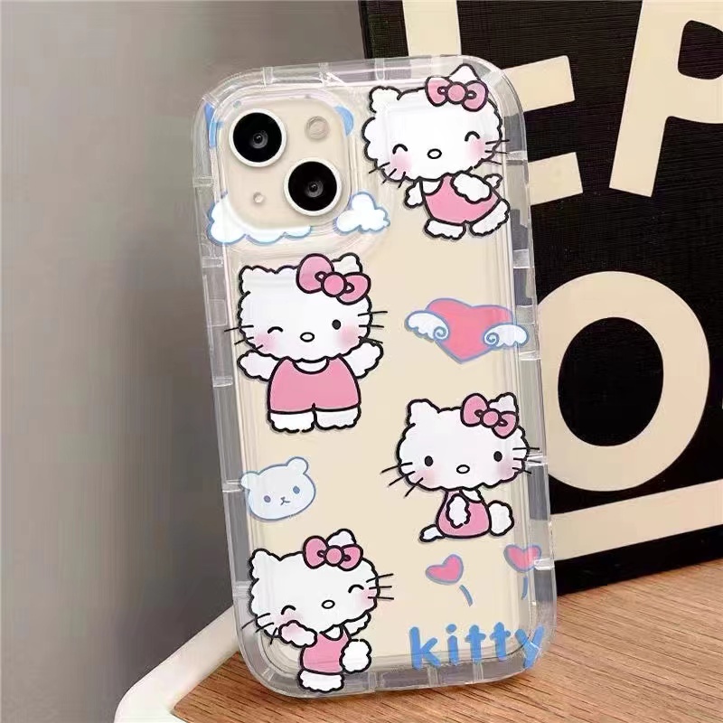 Soft Case Silikon TPU Transparan Motif Kucing Untuk IPhone 14 13 12 11 Pro XS Max XR X 8 7 6S Plus