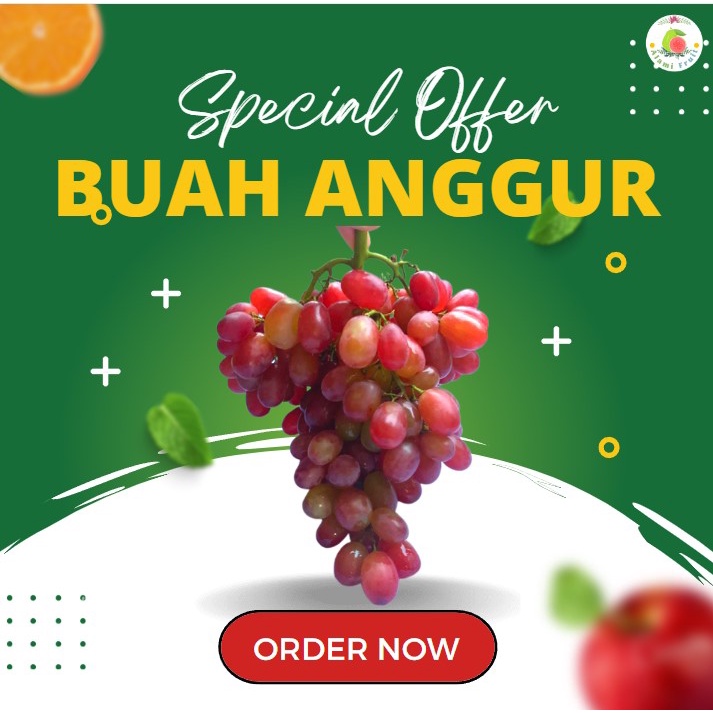 

BUAH ANGGUR NON BIJI SEGAR / (1 Buah/500gr)