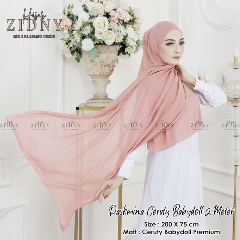 pashmina ceruty babbydoll premium ukuran 2 meter