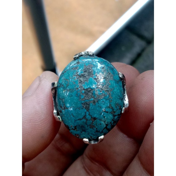 Natural batu pirus Persia lawasan jadul jaminan batu asli