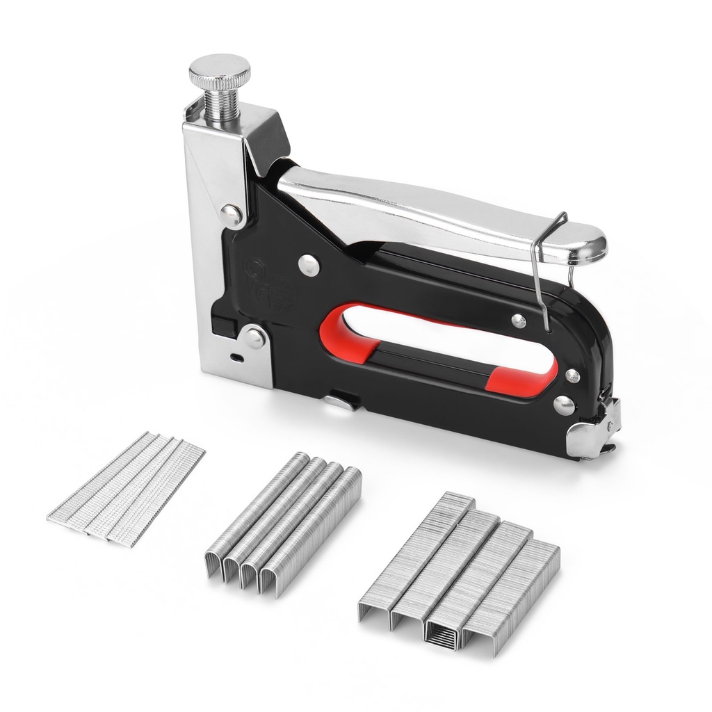 Staples Tembak Jok Staple Gun 4-14mm Visking BONUS Isi Ulang Staples VK038