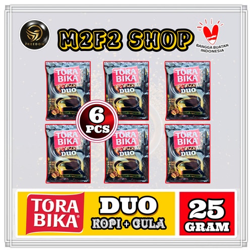 

Torabika Duo Kopi Hitam + Gula Serbuk Sachet - 25 gr (Kemasan 6 Pcs)