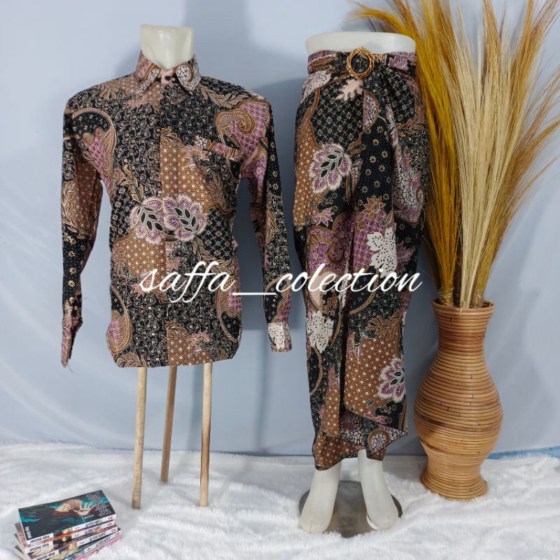 kemeja couple pasangan/kemeja couple rok lilit/couple