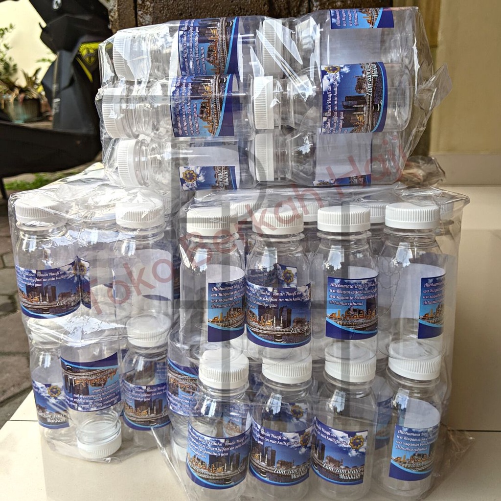 Botol kosong air zamzam 25pcs anti tumpah oleh oleh haji dan umroh free packing dus