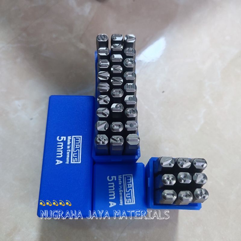 

Huruf Ketok Angka Ketok 5 Mm MASUS Stamp Punch 0 sampai 9 & A Sampai Z