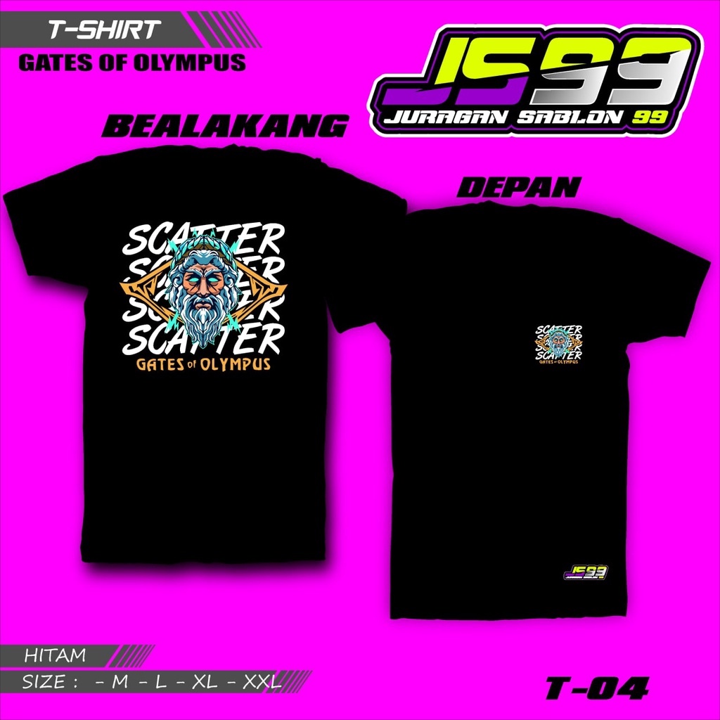 KAOS GATES OF OLYMPUS New Promo T-Shirt / Kaos Oblong / Kaos Distro /Kaos  GATES OF OLYMPUS /Full co