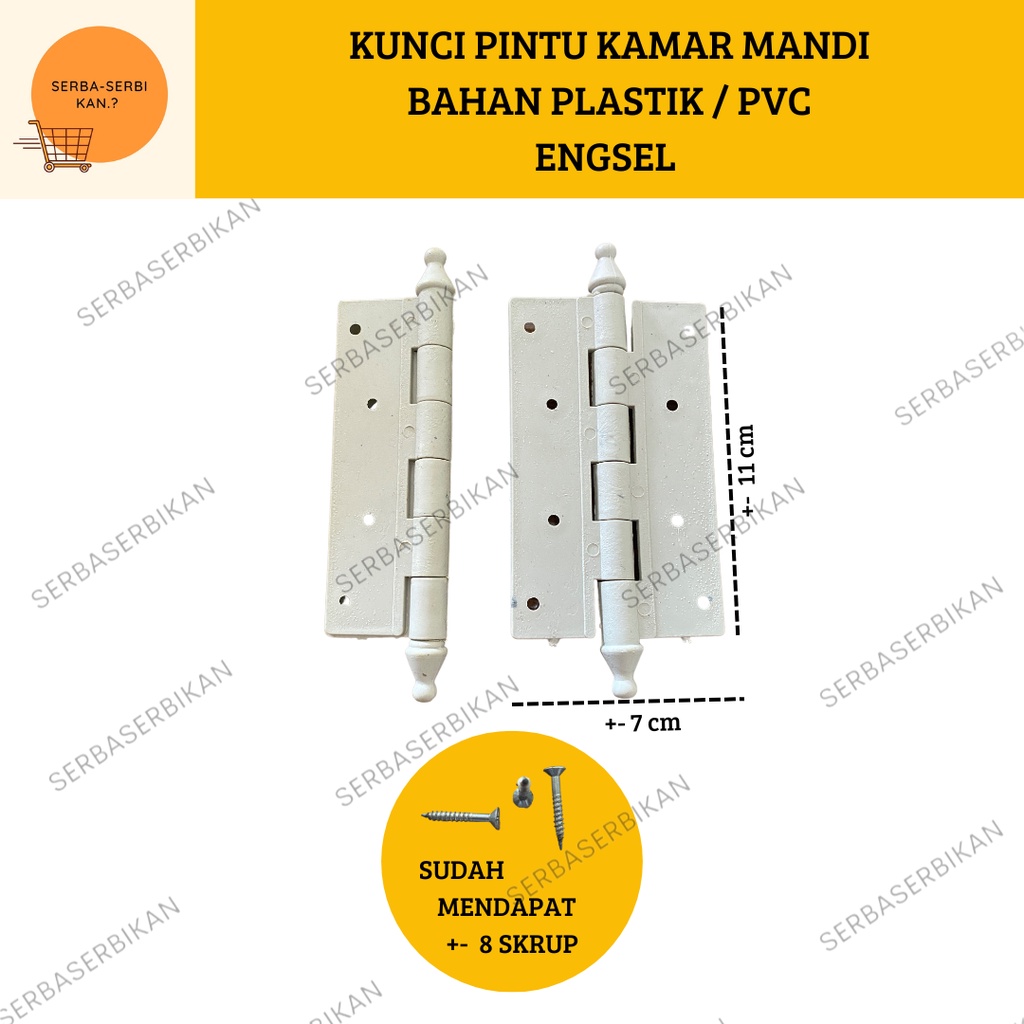 ENGSEL KUNCI PINTU KAMAR MANDI PVC PLASTIK
