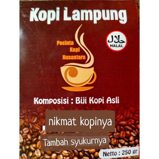 

KOPI LAMPUNG ORIGINAL - KEMASAN 250 gram