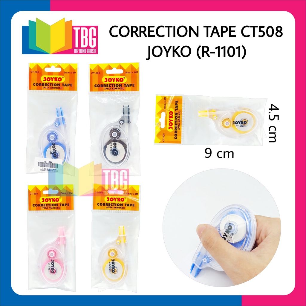 

1 PCS CORRECTION TAPE CT508 JOYKO / TIP-X PITA / TIP-X KERTAS (R-1101)