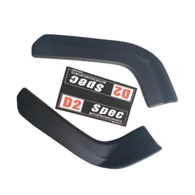 Winglet Bumper Hitam Doff Plastik Tebal