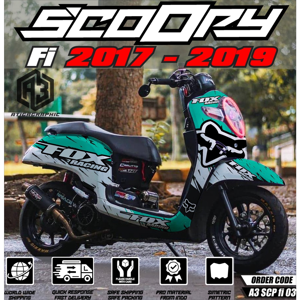 Decal Sticker Scoopy 2017 2018 2019 2020 decal scoopy full body Full Blok Sticker Scoopy Dekal New F