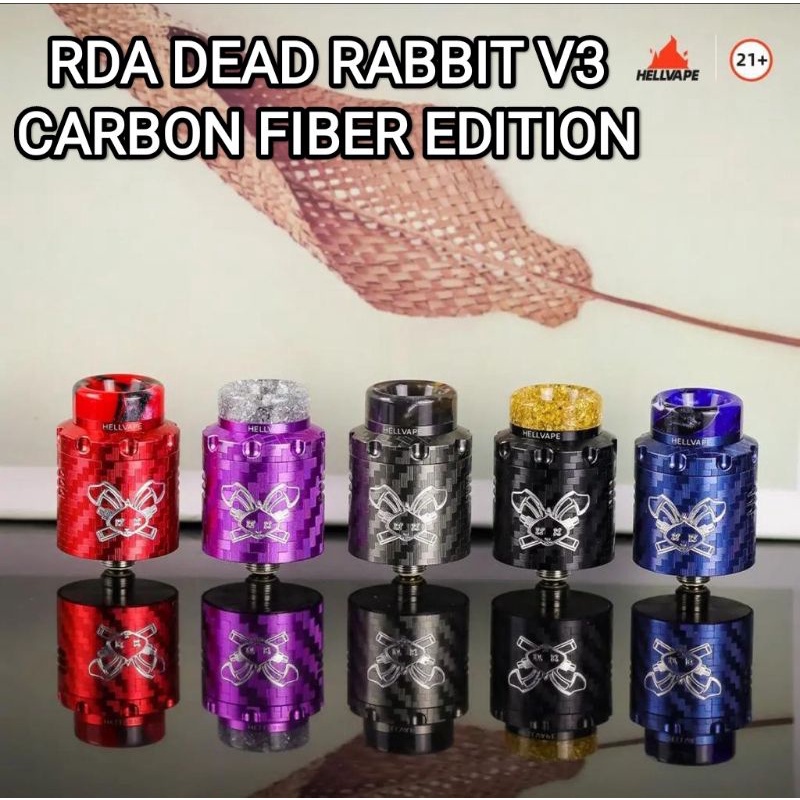 Authentic RDA Dead Rabbit v3 Carbon Fiber Edition RDA by Hellvape