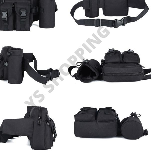 TAS PINGGang BOTOL MINUM - Hitam