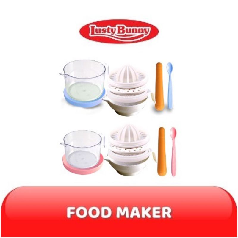 Lusty Bunny Food Maker Set Baby LB1360 - Lustybunny Mangkok Penghalus Saringan Makanan Mpasi Bayi