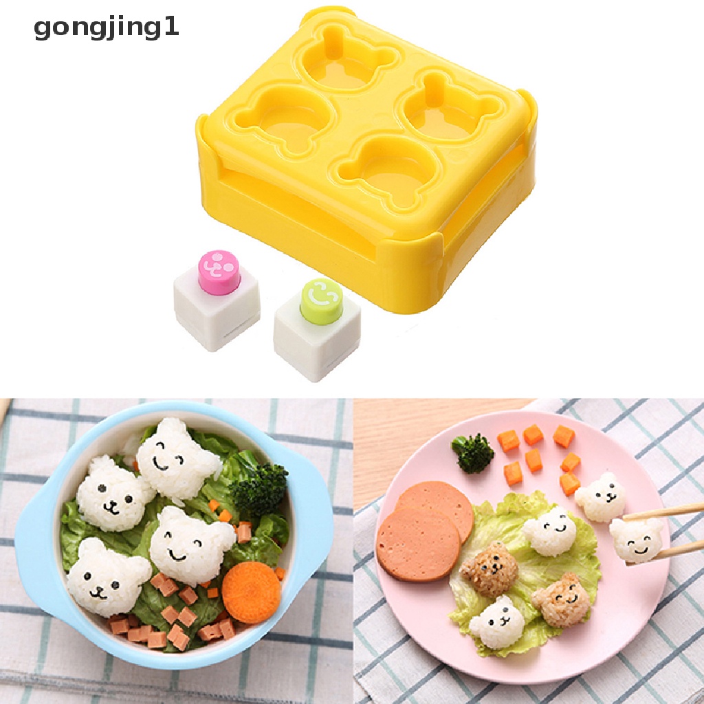 Ggg 1 Set Cetakan Nasi / Bento / Sushi DIY Bentuk Beruang Untuk Anak