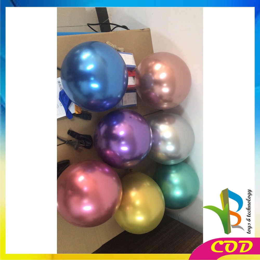 RB-C391 C393 Balon Latex Polos Tebal Metalik / Ballon Macaron Karet Latek Ulang Tahun / Balon Karet Warna Warni Ultah Helium