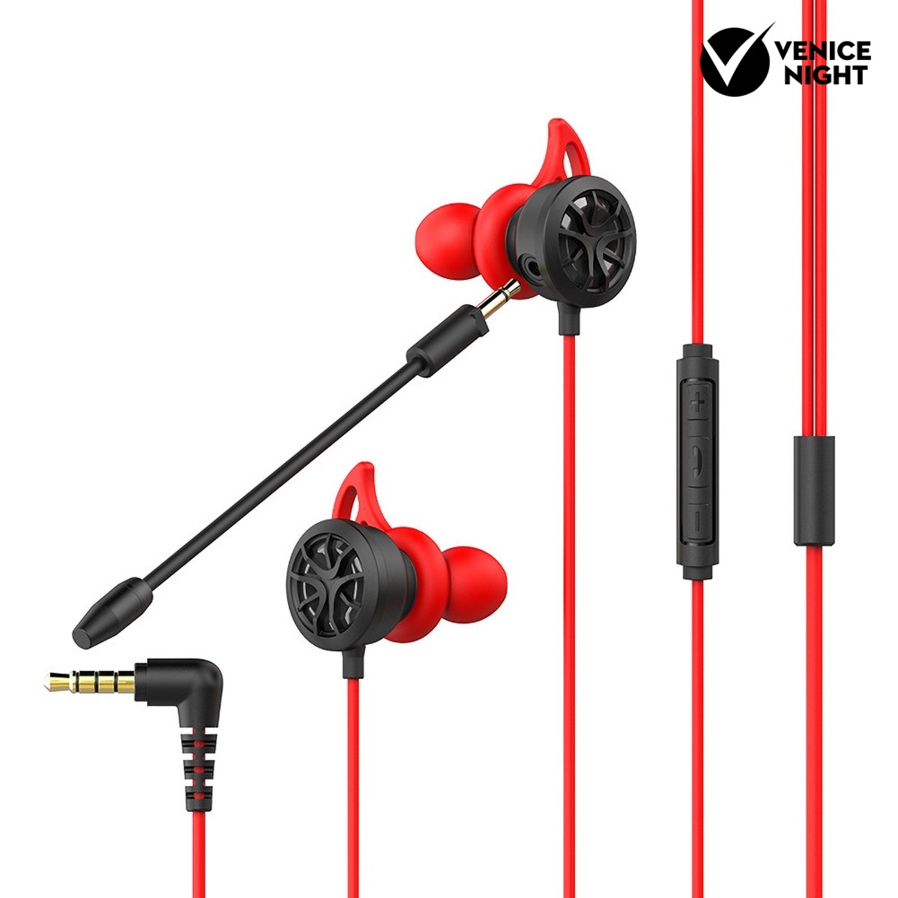 (VNEP) (Berkabel) T10/T16 Universal In-Ear Noise Reduction Bass Gaming Earphone dengan Mic