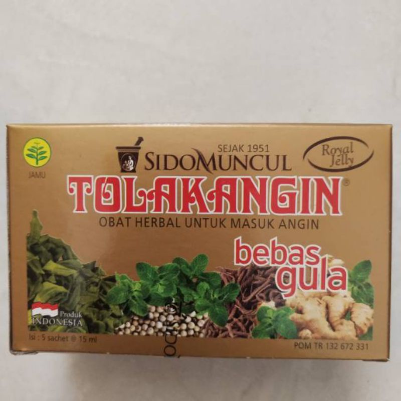 

tolak angin bebas gula sachet (box)