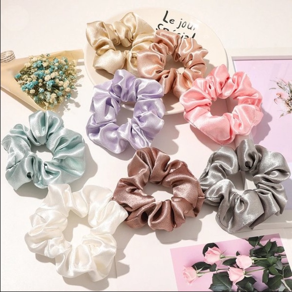 Scrunchie , Scrunchies, Cepol, Cemol, Ikat Rambut, Kunciran koencir Rambut, Cepol Hijab Korea