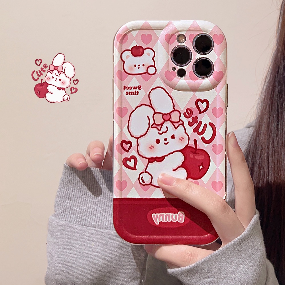 Soft Case Silikon Motif Kartun Kelinci Untuk Iphone 14 11 12 13 PRO MAX