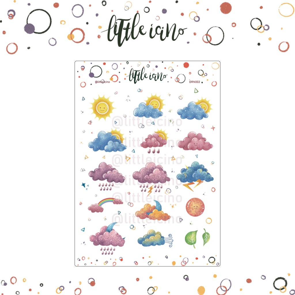 

STICKER JOURNAL AESTHETIC Weather untuk Planner, bullet journal dan journal | DRN002 | littleicino