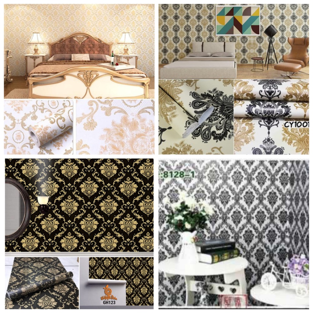 Wallsticker dinding motif batik kecil ruang tamu