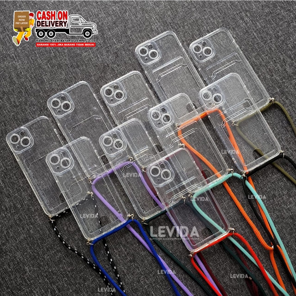 Samsung A15 Samsung A25 Card Case Bening Slot Kartu Case Tali Lanyard Samsung A15 Samsung A25