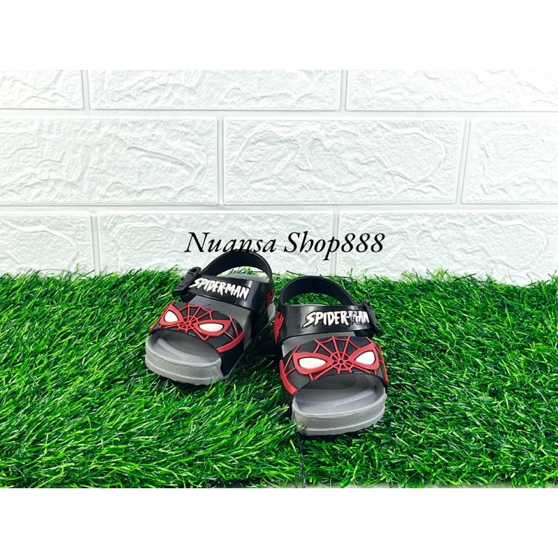 Sandal Anak Laki Laki Tali Belakang Bahan Karet Motif Spiderman Terbaru Size 20-25