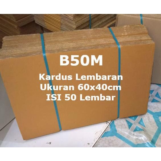 

B50M Kardus Lembaran 60 x 40 Box Karton Polos Cokelat