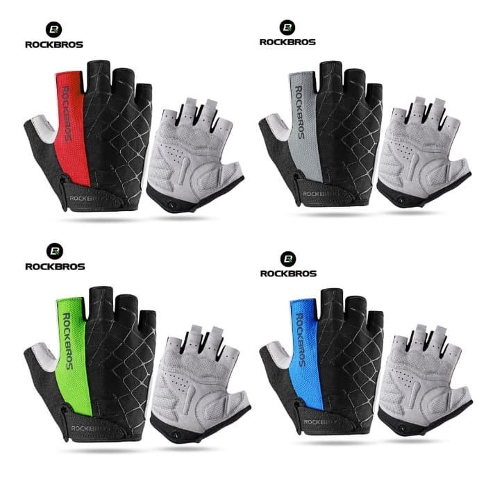 GLOVES ROCKBROS SARUNG TANGAN MTB SEPEDA HALF FINGER GLOVES ORIGINAL / GLOVES ROCKBROS SARUNG TANGAN