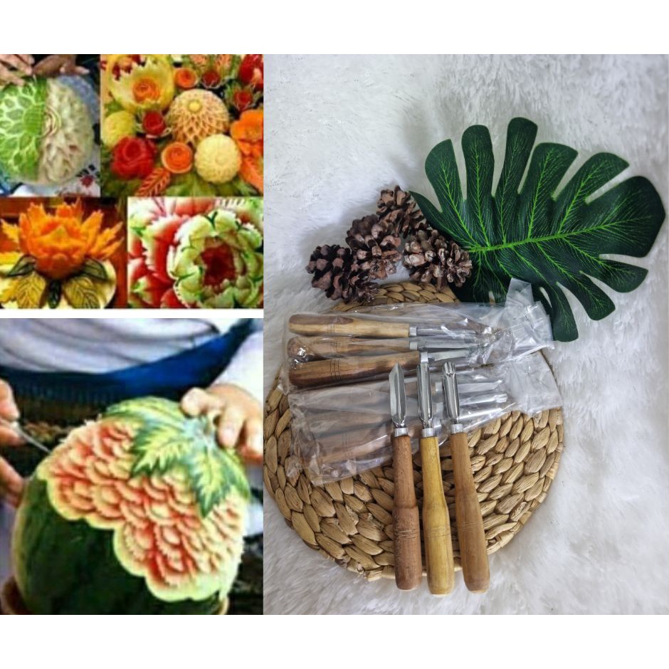 PREMIUM pisau garnish buah dan sayur garnish Pisau Garnish tumpeng , pisau Carving , Ukir Buah dan s