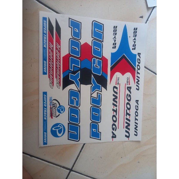 Sticker Sepeda Polygon Unitoga Polygon Shimano