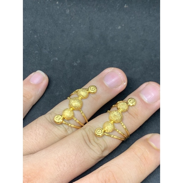 cincin emas asli kdr 700 model LV fancy panjan