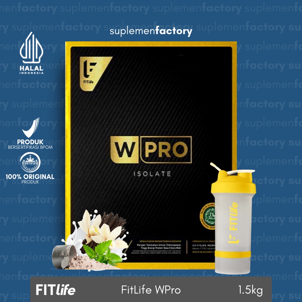 Fitlife W Pro Isolate 1,5 Kg 3 Lbs Whey Protein Isolate Wpro Fit Life
