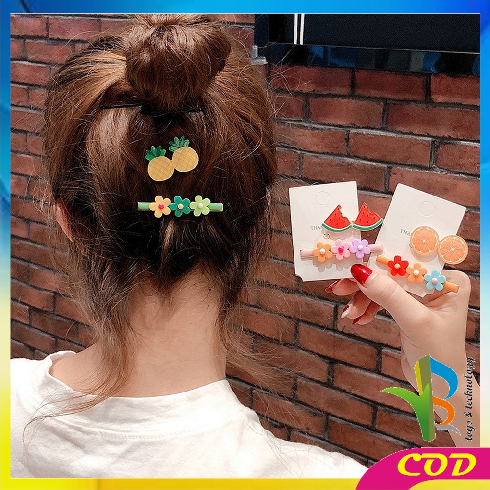 RB-C318 Jepit Rambut Korea Anak Karakter Buah / Jepitan Rambut Anak Perempuan / Hairpin Rambut Cewek / Hair Clips Wanita