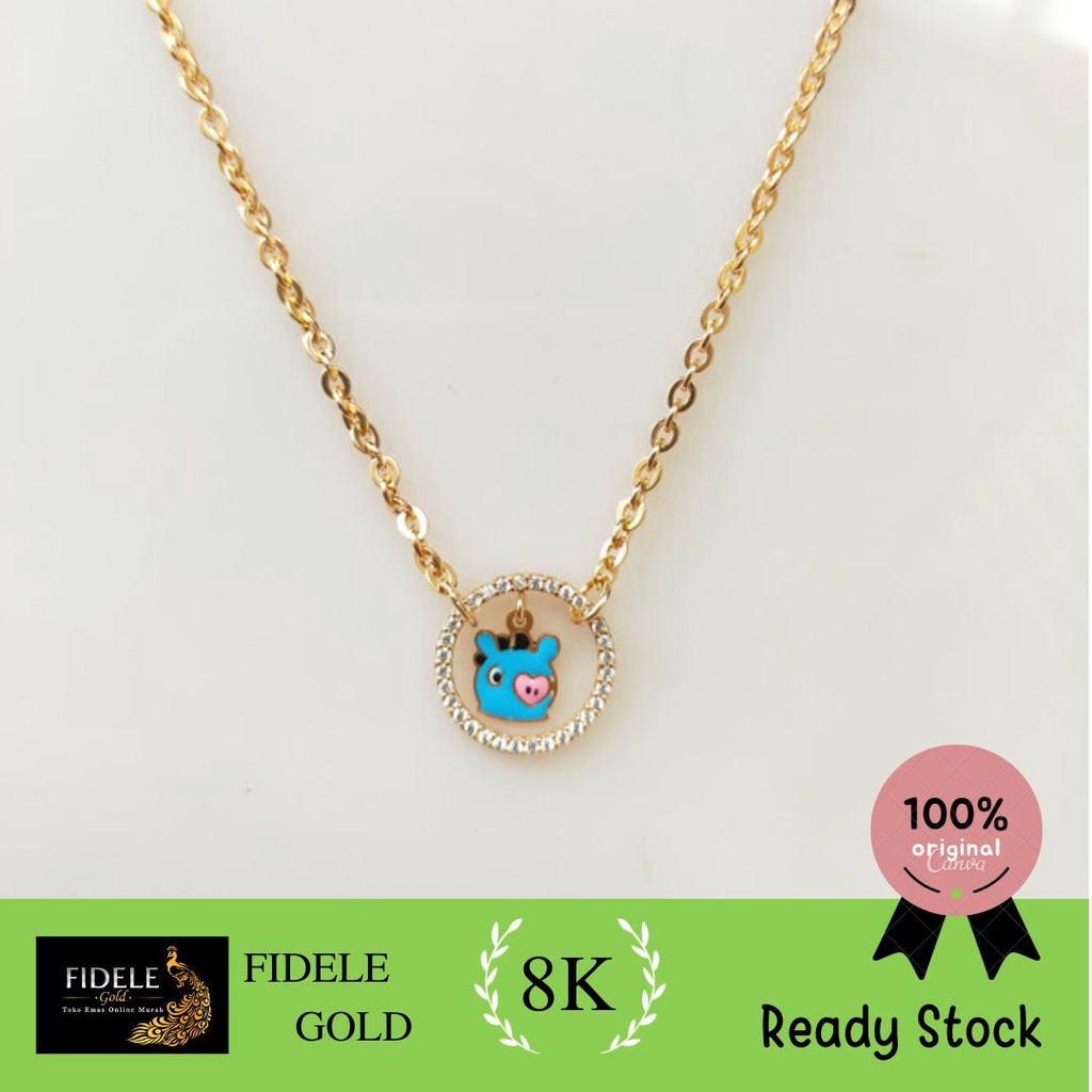 KALUNG ANAK BTS ARMY BT21 KALUNG ANAK EMAS ASLI KADAR MUDA 375