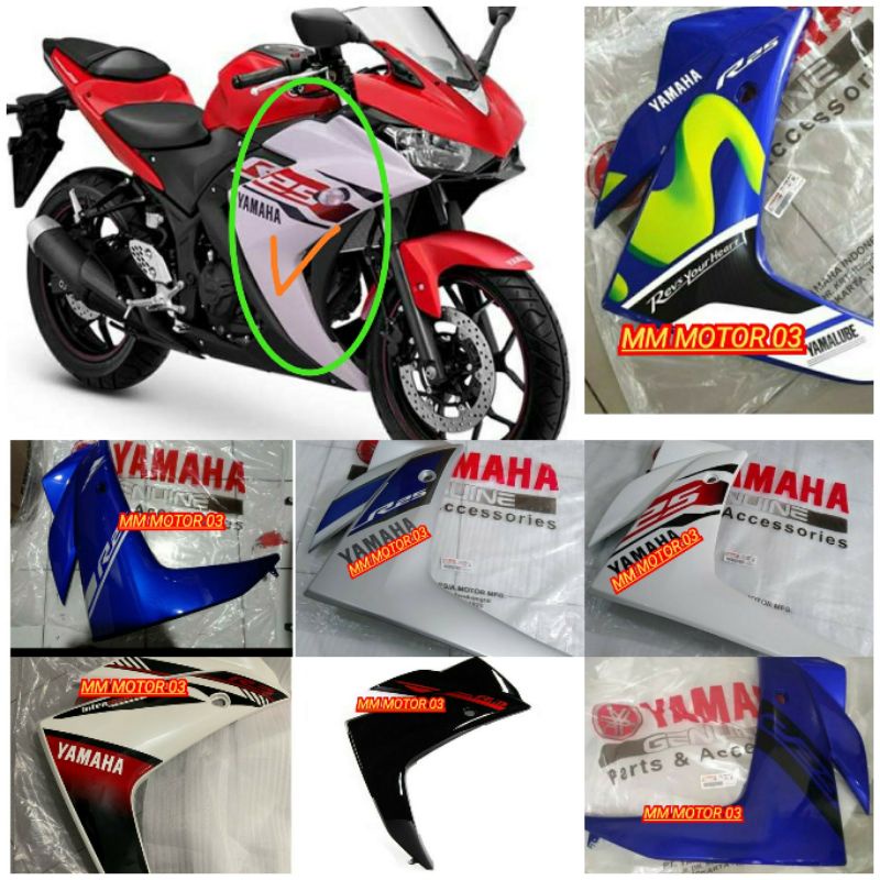 COVER FAIRING DEPAN R 25 YAMAHA ORIGINAL YGP