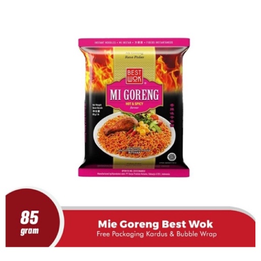 Mi Best Wok mie goreng 3 varian bestwok Black pepper Original Spicy yamin mie boncabe lemonilo mie pedas ramen richeese Cemilan Makanan Ringan