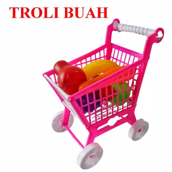 Mainan Troli Buah Keranjang Mainan Anak / Mainan Buah Buahan Keranjang B552
