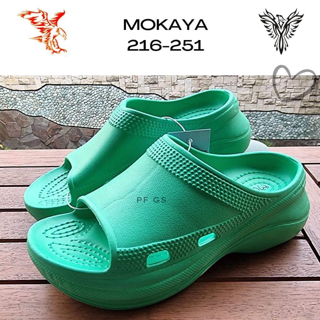 Sandal Wedges Wanita MOkaya 216 -251 Fuji Jellly Platform Tebal Eva