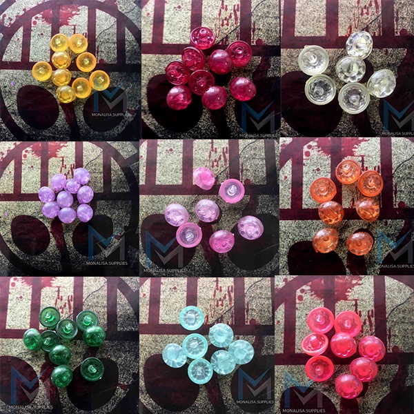 Per Pcs Kancing  Baju Jamur Kristal 12 mm (1,2 CM) Eceran / Buah Mutiara / Gamis / Rok