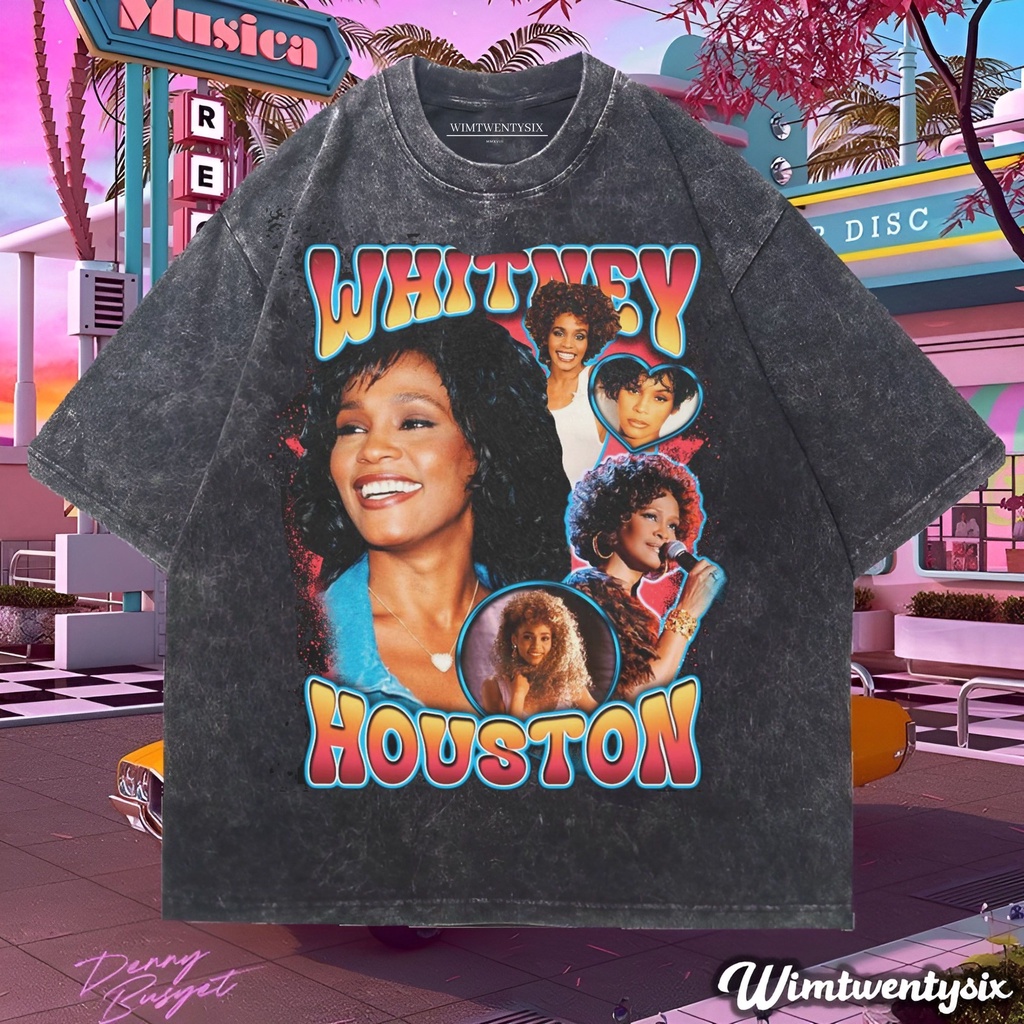 Wimtwentysix “Whitney Houston” Oversize T-shirt | kaos washed | vintage tee