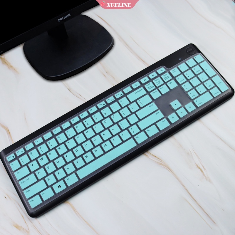 Suitable for Dell Km117 WK117 WK118 desktop keyboard keys ultra-thin soft silicone keyboard cover accessories protective film  [ZXL]