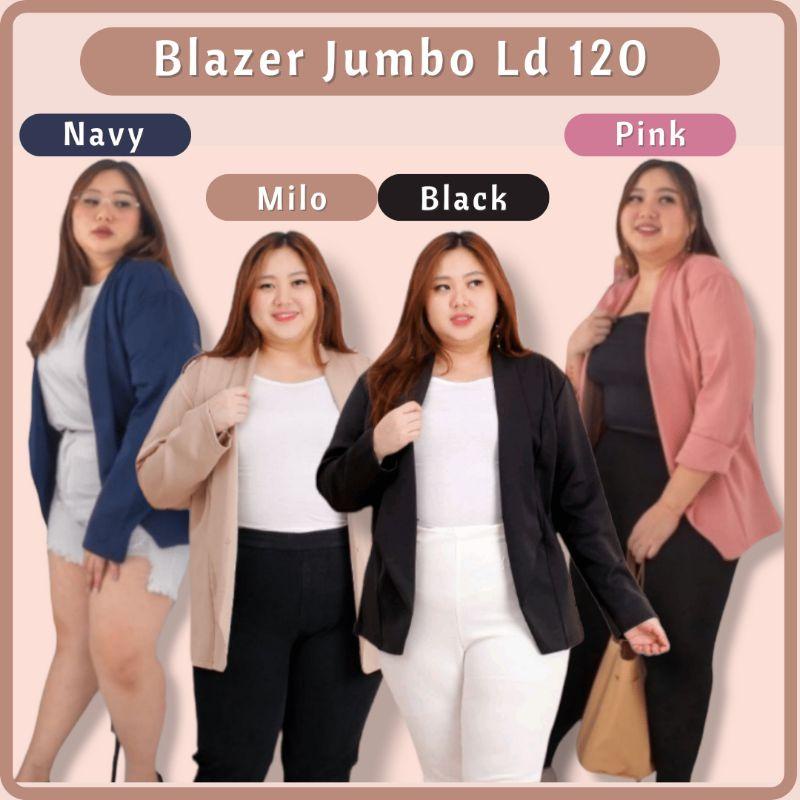 Blezer Scuba Jumbo Blezer Wanita LD 120-135 Oversize