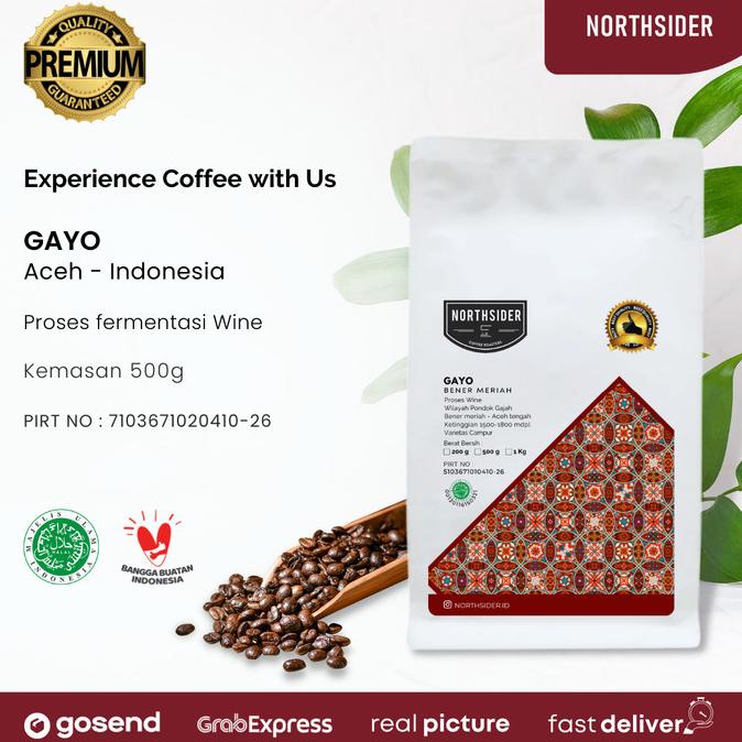 

BIJI KOPI ARABIKA GAYO WINE NATURAL - 500GR NORTHSIDER COFFEE