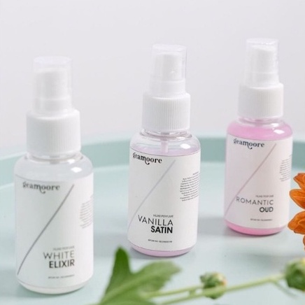 Parfum Geamoore Parfum Wanita Parfum Spray Gliter Hijab Parfume Vanilla Satin White Elixir Romantic 