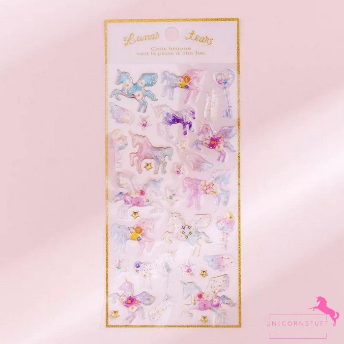 Sticker Unicorn Anak Timbul Dolphine Tempelan Stationary Lucu Karakter