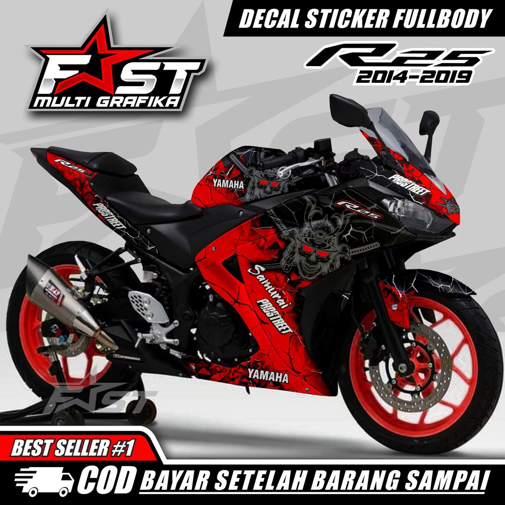 Decal R25 Full Body Decal Yamaha R25 Lama Stiker R25 Fullbody Stiker Yamaha R25 Striping R25 Variasi
