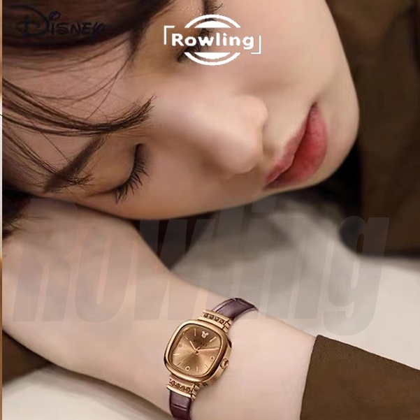 Rowling (Jam-77) Jam Tangan Wanita O.U.K.J Jam Tangan Wanita Quartz dengan Strap kulit Sintetis Import