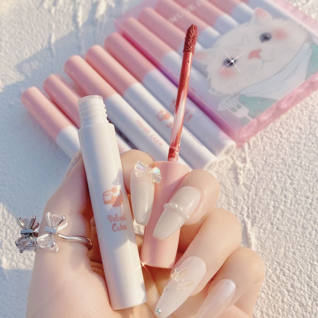 [PER 6 PCS] Mugeleen Velvet Cake Lip Gloss Matte